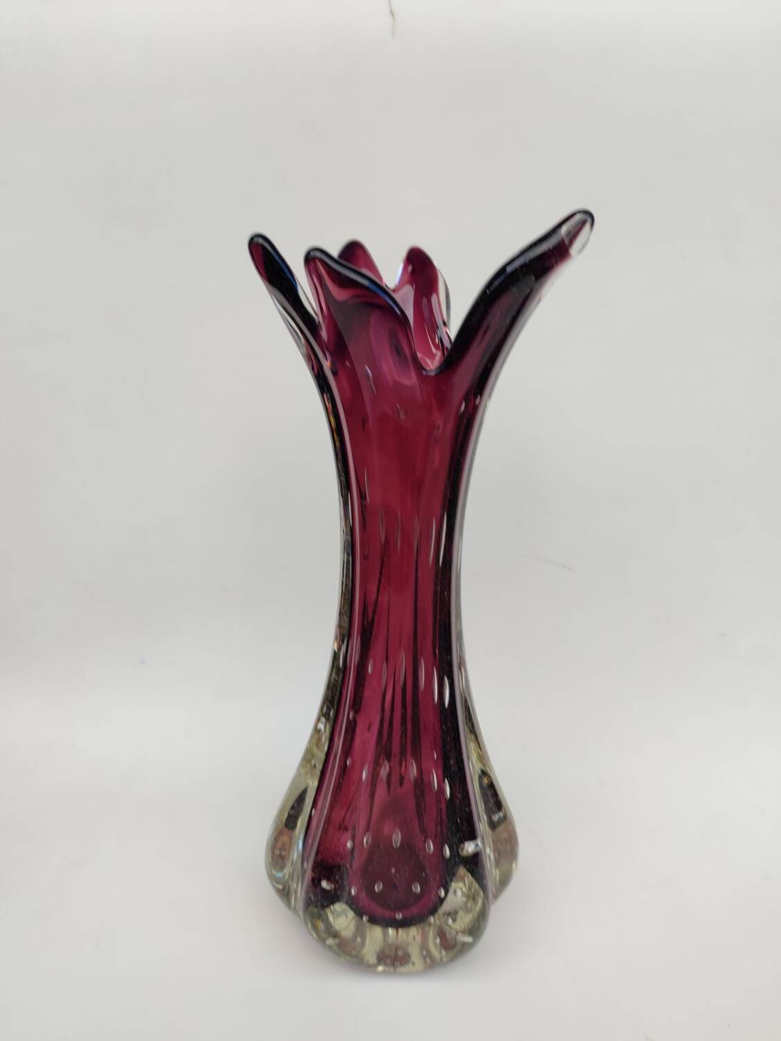 Murano glass vase, amethyst in colour, circa 1950.