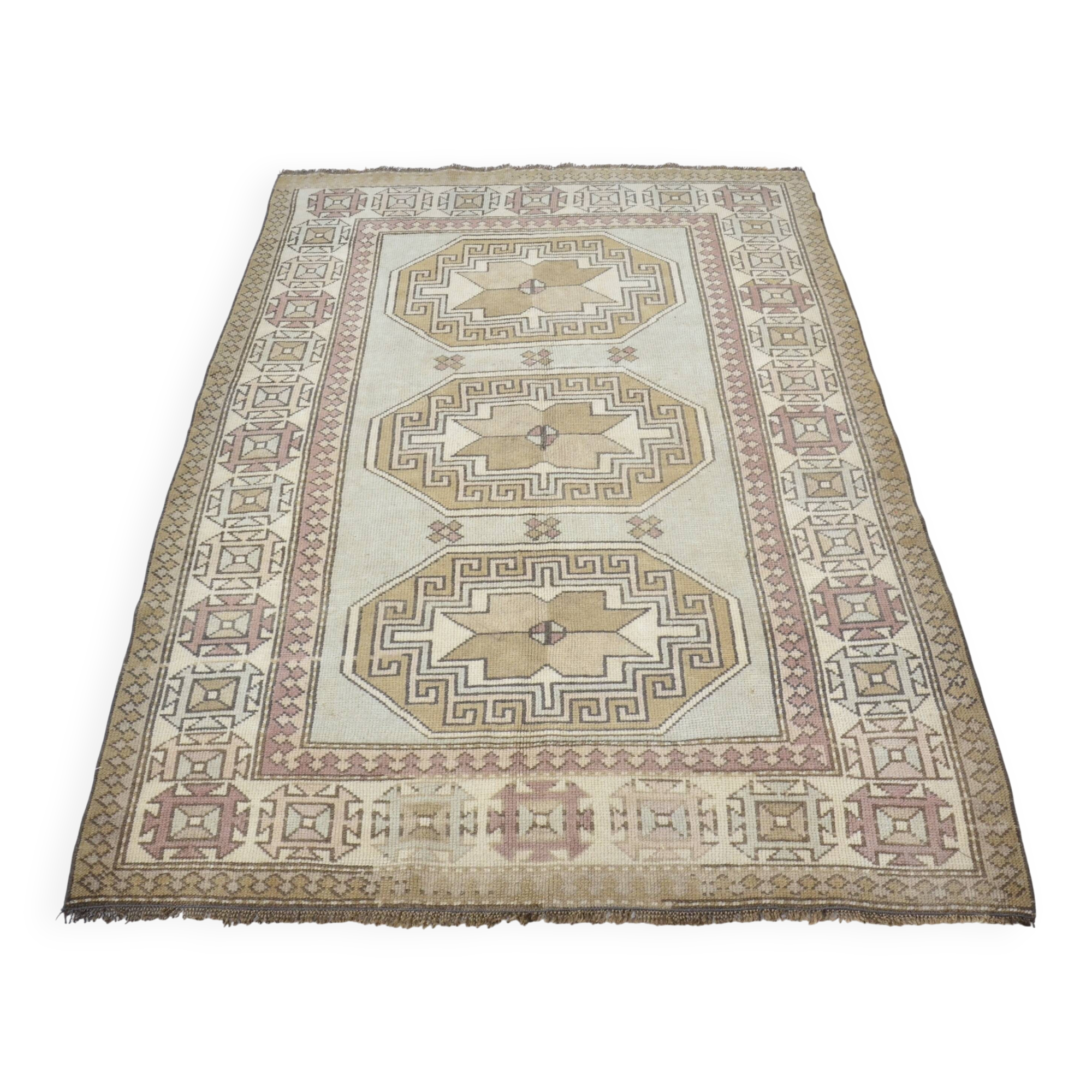 Handknotted Oushak Floral Rug sku 3441