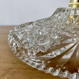 Suspension abat-jour vintage en verre moulé - collection vaisselle -