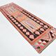 3x11 Burgundy & Orange Vintage Runner Rug, 95x325Cm