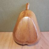 Empty wooden pocket in the shape of a vintage pear