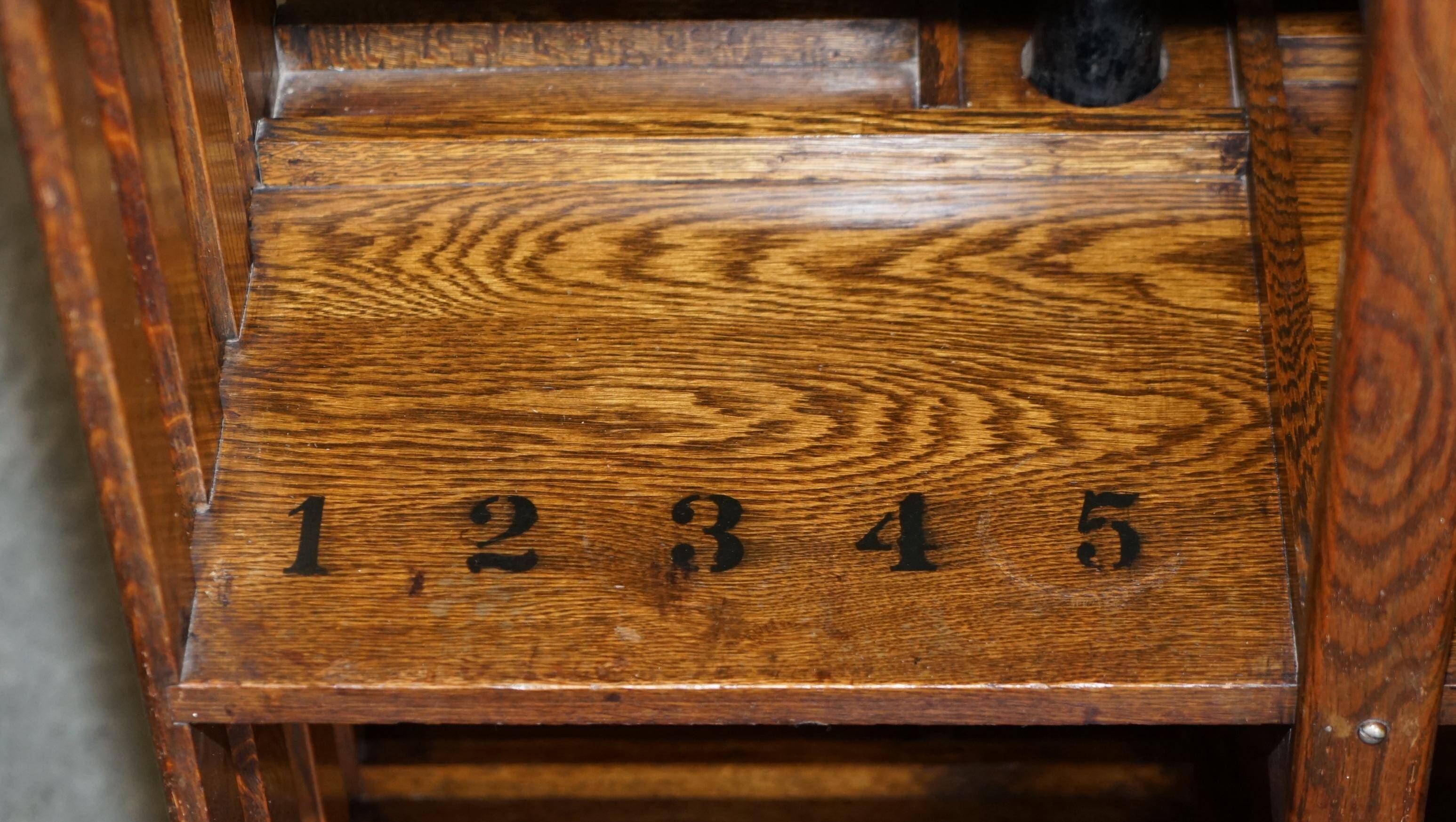 Victorian oak revolving library table circa 1880.