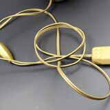 Pair of bedside lamps in stoneware and wool lampshades - Vintage around 1970