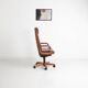 Fauteuil de bureau vintage en cuir