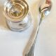 Vintage Silver-Plated Metal Egg Cup and Spoon for Birth