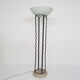 Italian floor light in iron, stone and glass