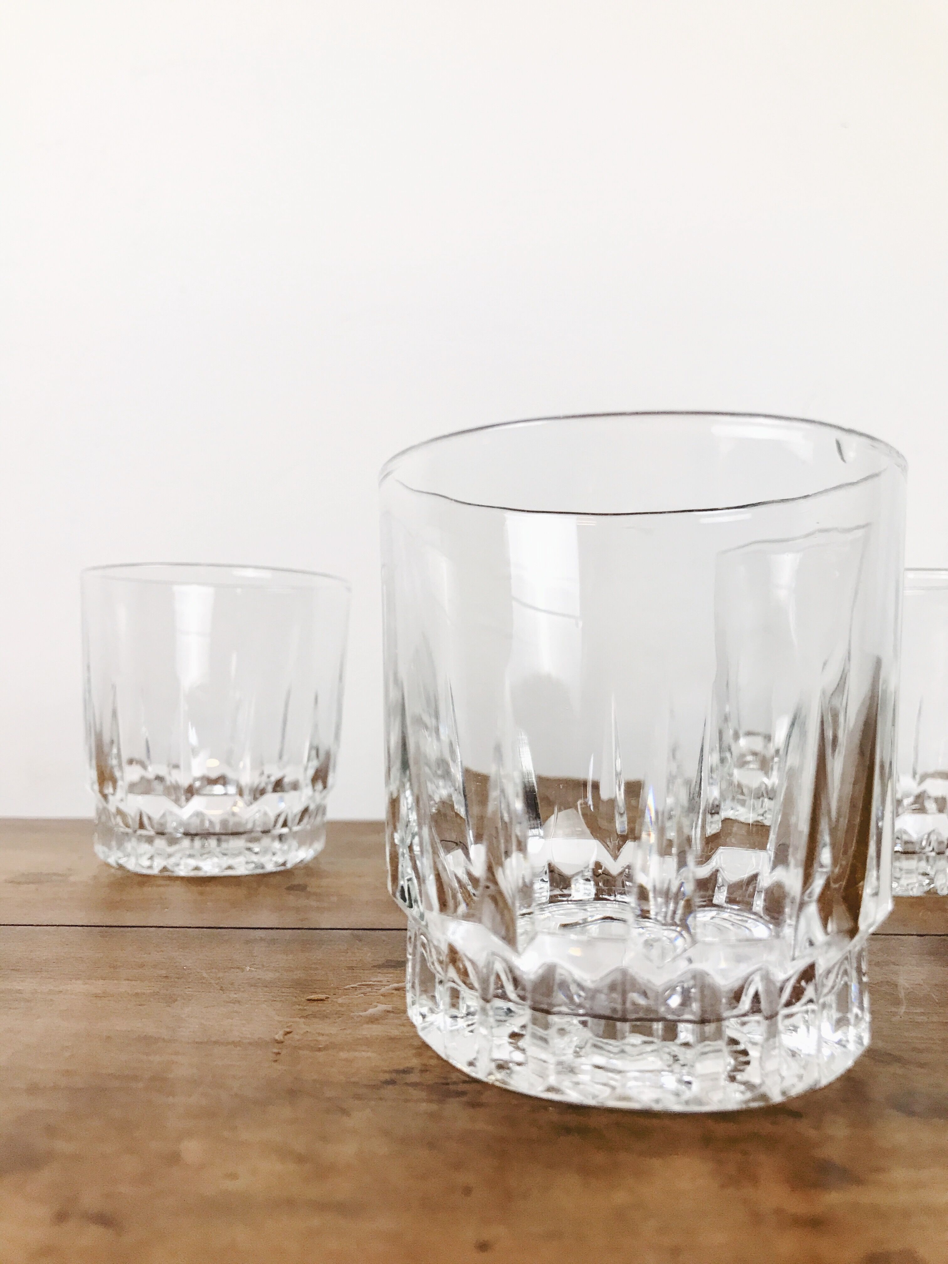 4 art deco style glasses - Arcoroc