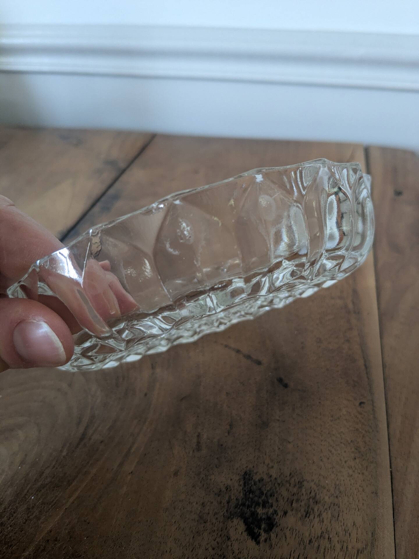 Cut glass tray