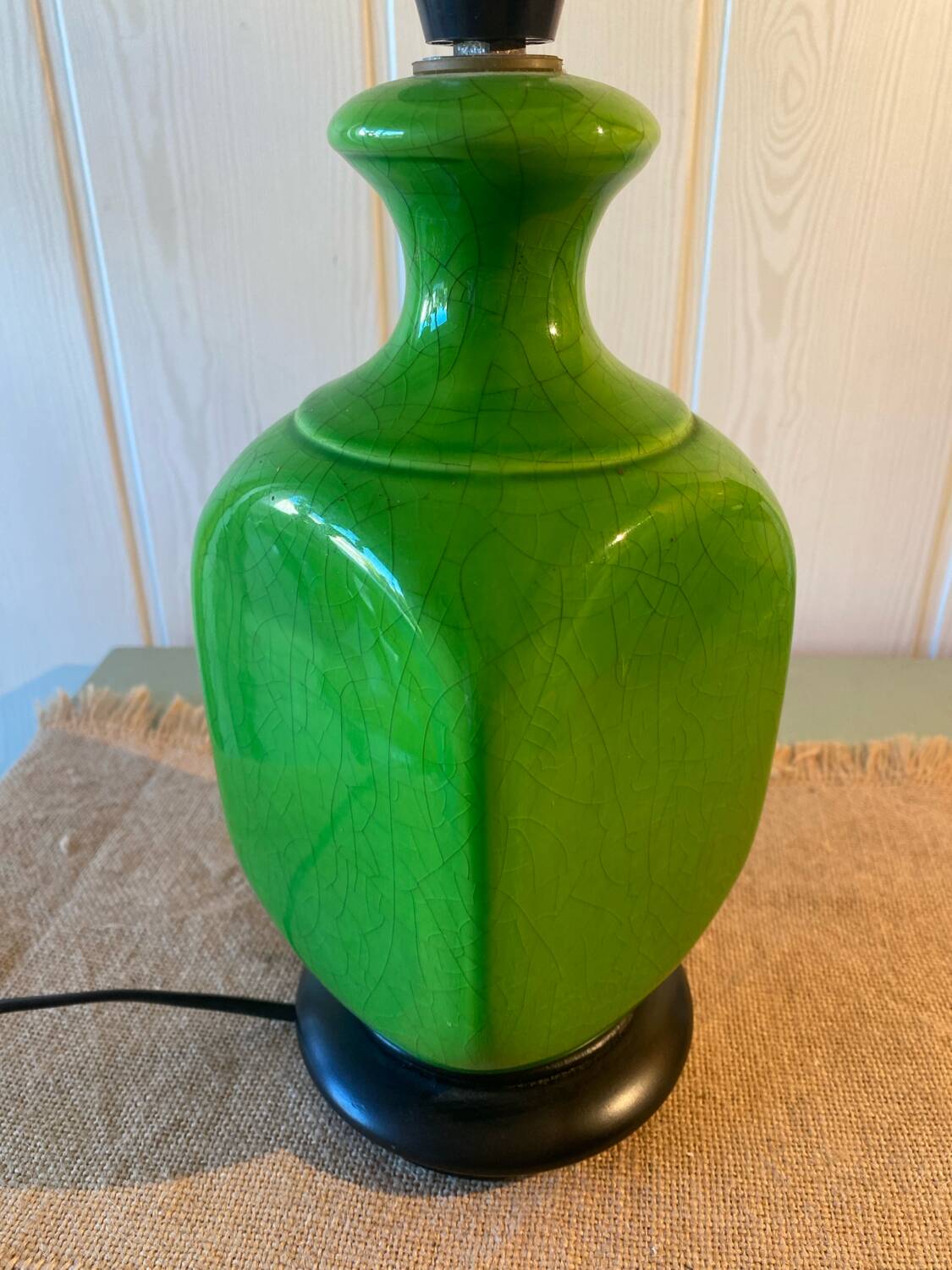 Vintage cracked ceramic lamp base