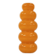 Vase en Verre Ondulé Orange, 1980