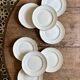 Set of 8 vintage dessert plates Moulin des Loups