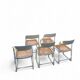 Ensemble de 5 chaises Baumann modèle "Traineau" blanches