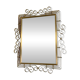 Vintage faceted mirror in an aluminium frame