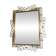 Vintage faceted mirror in an aluminium frame