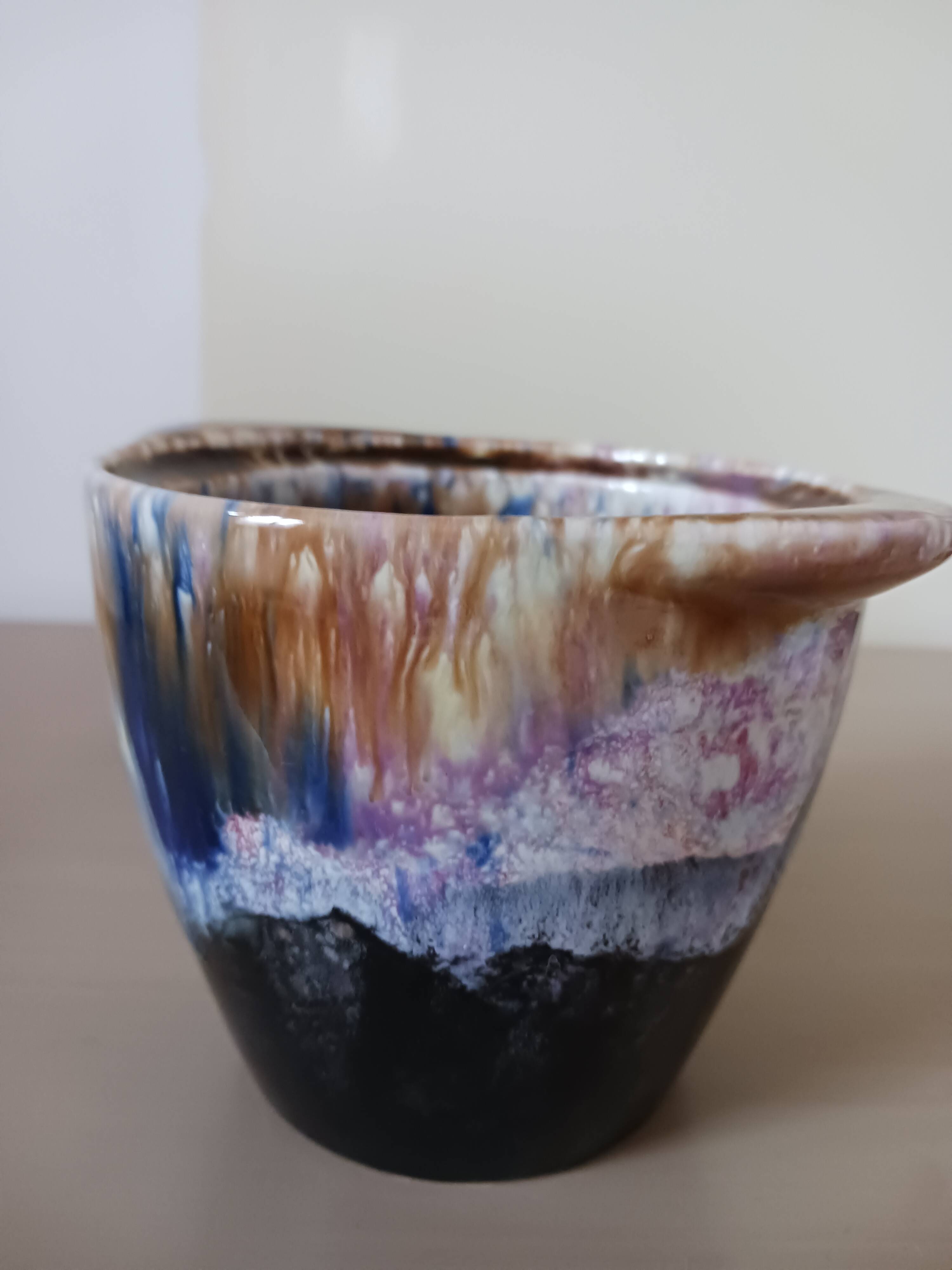 Stoneware vase, fired from Morvan