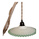 Lampe baladeuse en verre vert pâle et blanc