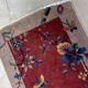 Ancient chinese art deco handmade carpet 64cm x 121cm 1920s