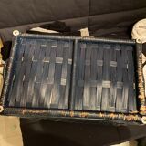 Blue wicker trunk