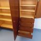 High Scandinavian modernist vintage sideboard in teak and black metal.