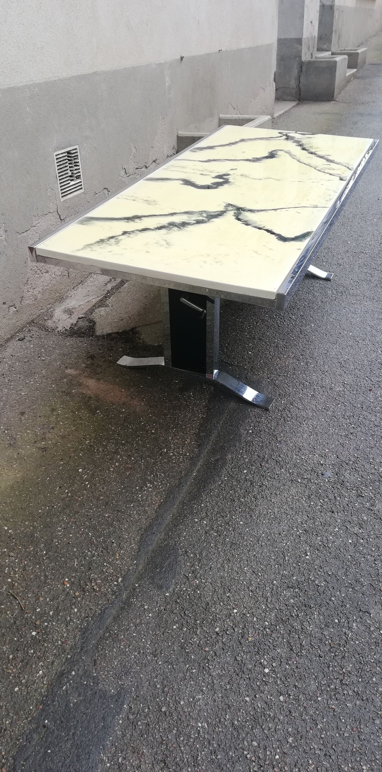 Vintage chrome and bakelite coffee table