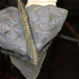 Art Deco period plate chandelier signed Degué