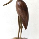 Animal marabout in teak and brass