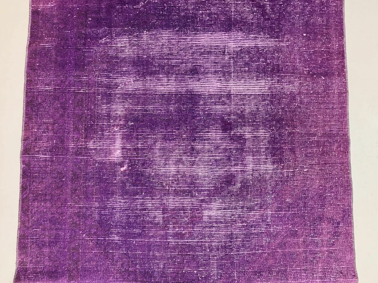 Old tribal Distressed Overdyed Vintage Turkish Wool Rug 194x102 cm Medium