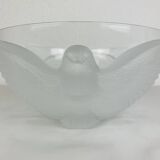 JG Durand Art Deco style crystal bird salad bowl