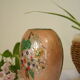 Vintage enamelled polychrome brass vase