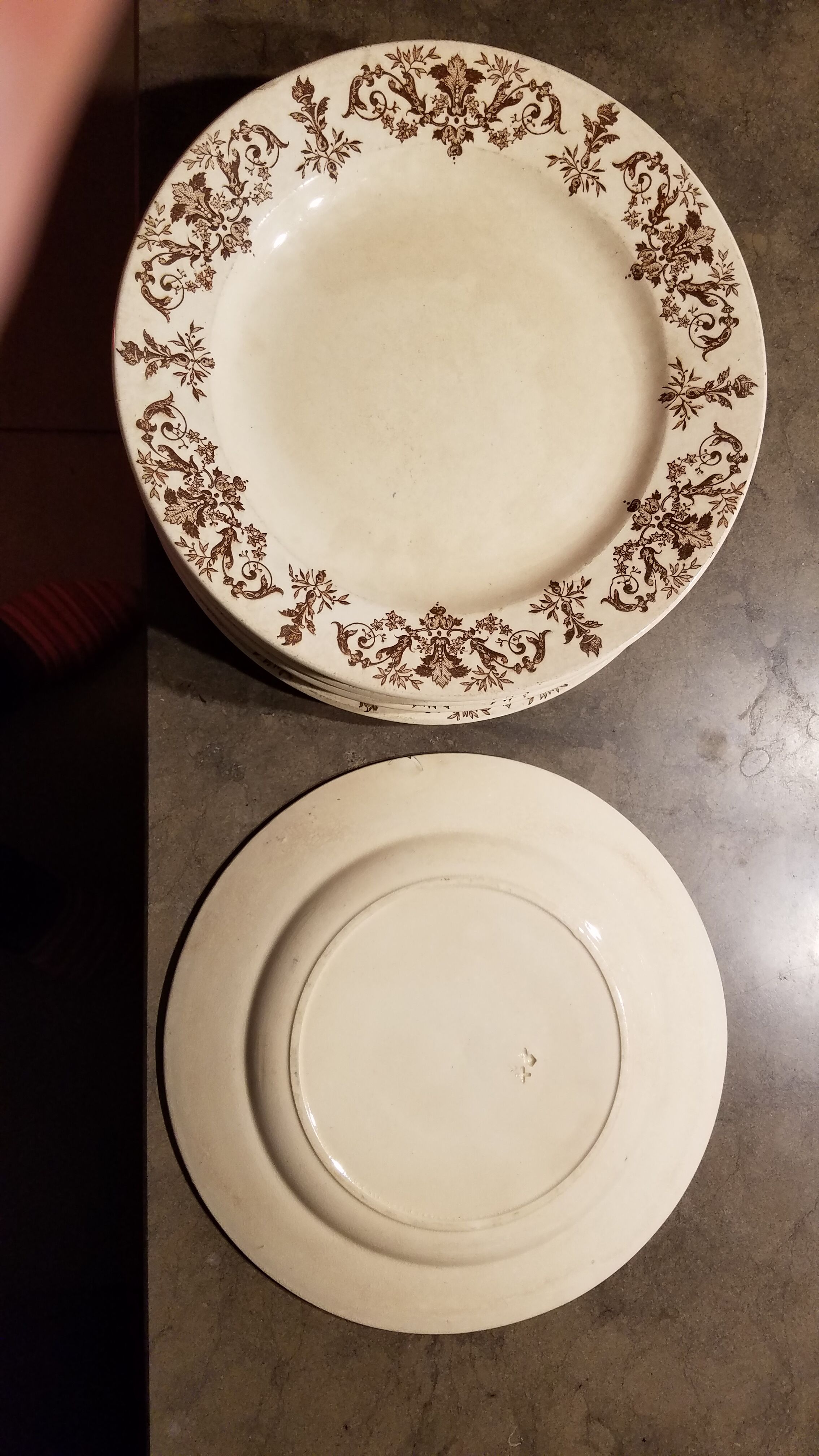 Lot of 10 iron earthenware plates