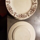 Lot of 10 iron earthenware plates