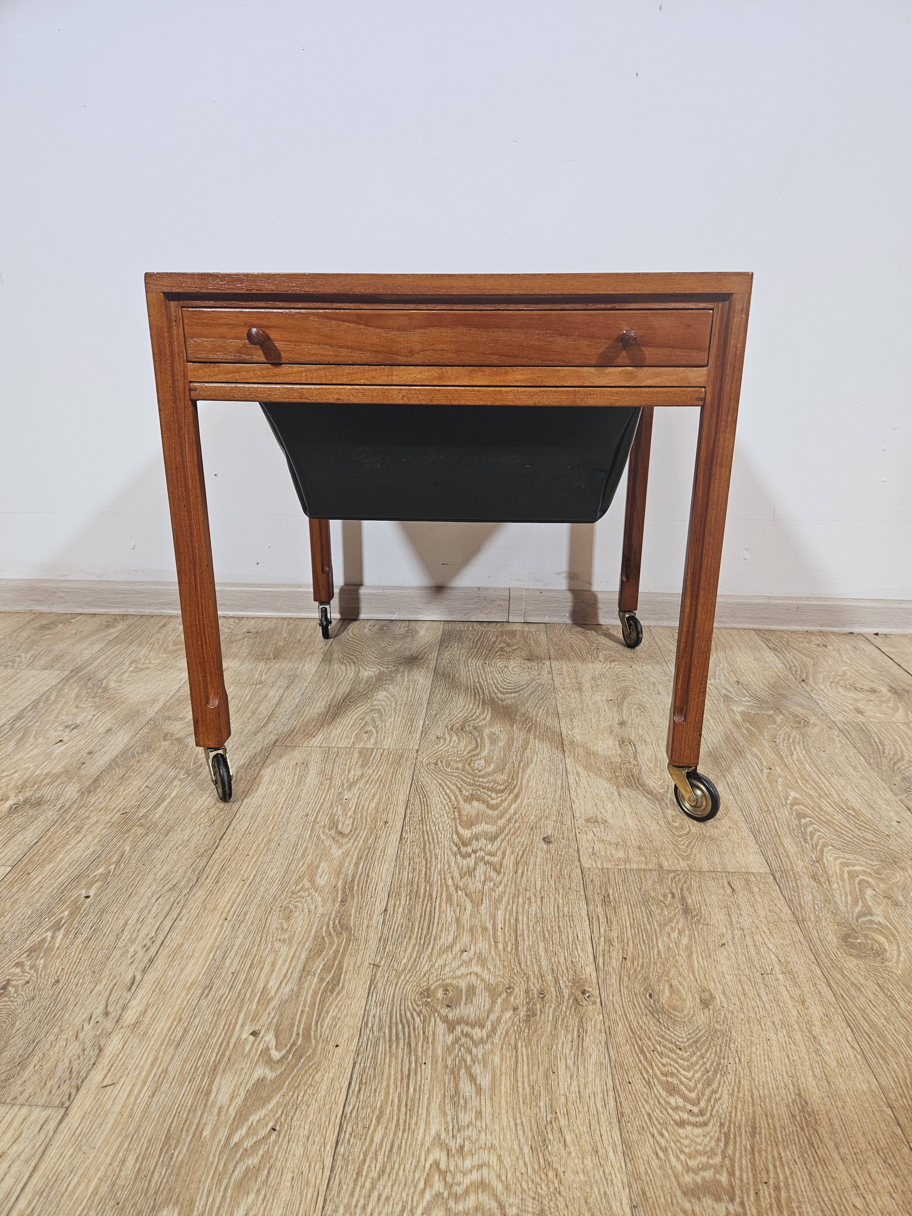 Sewing,Teak, Mid-Century Modern table, Denmark, 1950s/60s.
