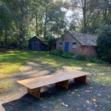 Long teak coffee table