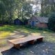 Long teak coffee table