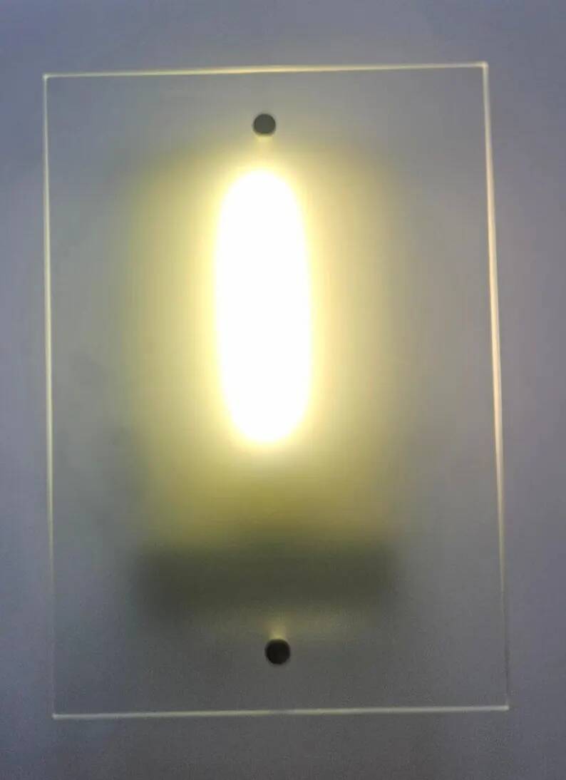 Pair of Rare Midcentury Glass Wall Lamps, Germany, 1970s