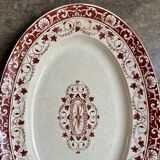 Jules Vieillard oval dish - Bordeaux in iron earth, "Louis XV" service