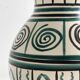 Old handmade ceramic vase, Punter style geometric ornaments.