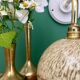 Vintage glass globe wall light in yellow and silver from Clichy.