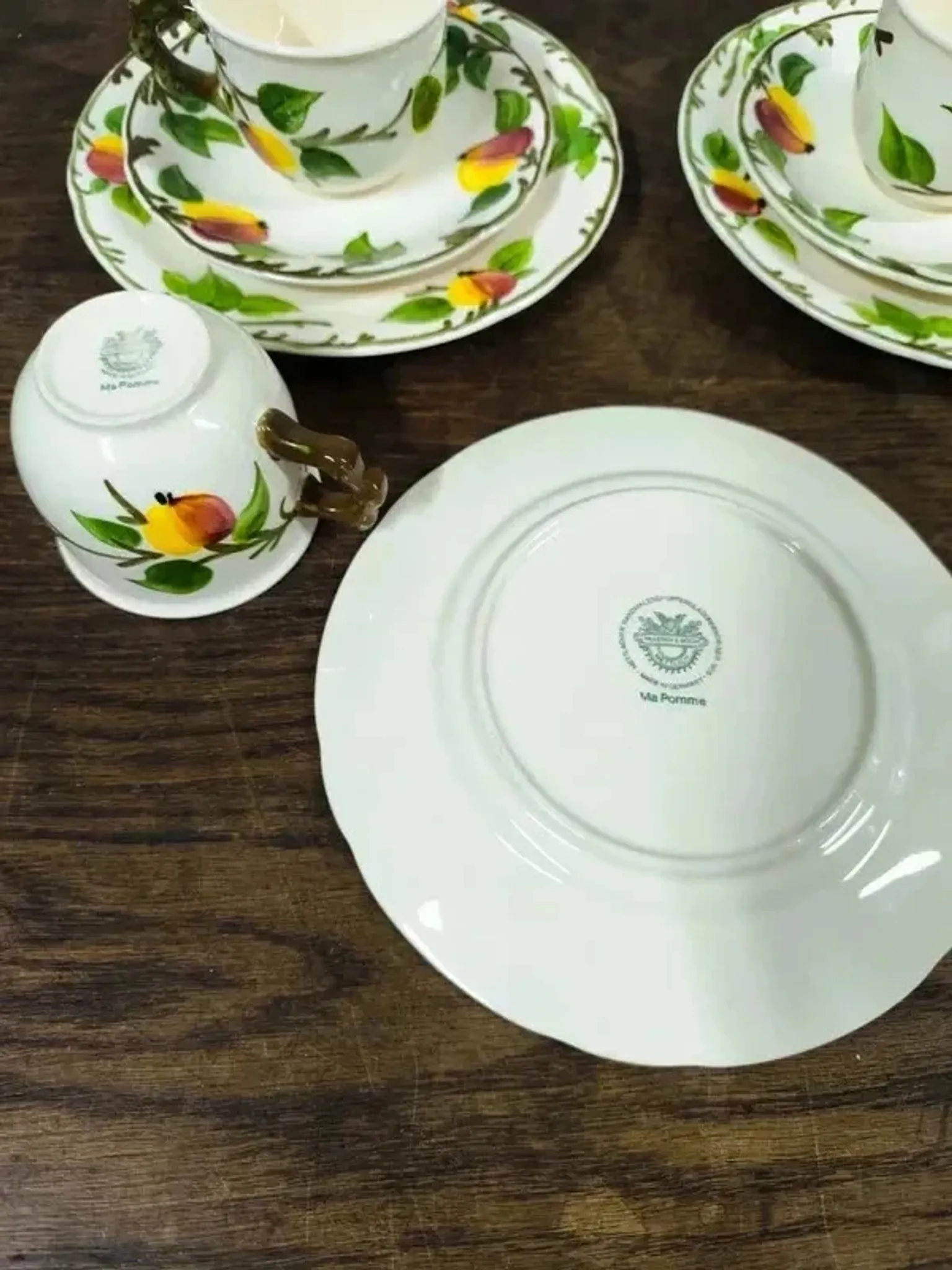 3 vintage breakfast cups Villeroy & Boch Ma Pomme