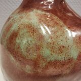 Ceramic jug/vase, Danish in beautiful earthy brown colours with light blue/green details.