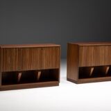 Modernist slatted credenza, Italy, 1960s