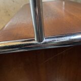 Modernist Art Deco Bauhaus side furniture in tubular chrome steel & wood, ca 1920/30