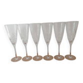 6 flûtes à champagne en cristal
