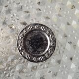 Pair of French Vintage Semi-Flush Cut Glass and Silver Metal Wall Lights