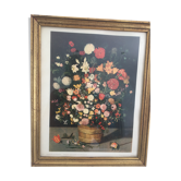 Painting bouquet of flowers with a spiral