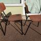 Set of 6 Dutch and metal school chairs - adult