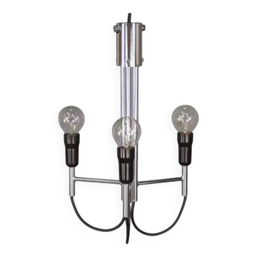 Chrome pendant light, Italian design, 1960s