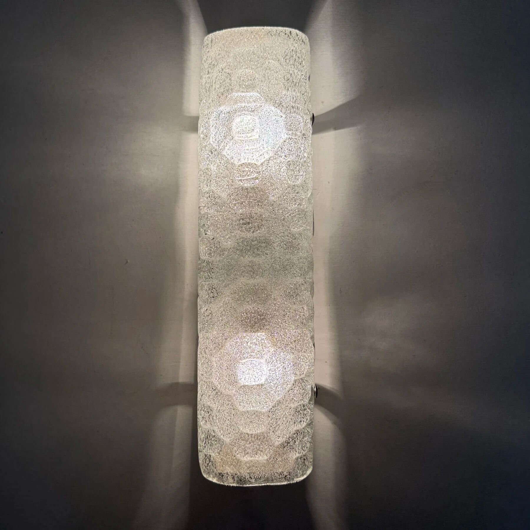 Mid-century Hustadt Leuchten design Murano glass wall sconces, Germany, 1970s