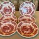 Set of 6 Sarreguemines Bristol flat plates