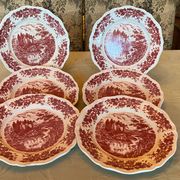 Set of 6 Sarreguemines Bristol flat plates